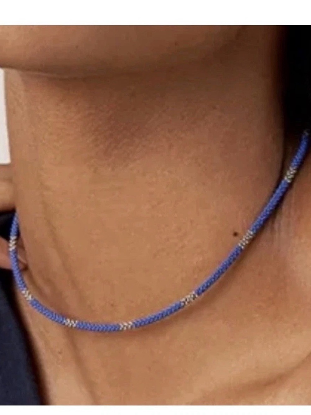 LAGOS Silver 925 Caviar Ultramarine Ceramic 12 station Necklace 3mm NEW $800 16”